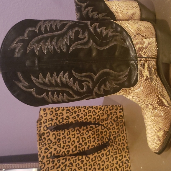 Men Snake Skin boots size 10 - Picture 1 of 1